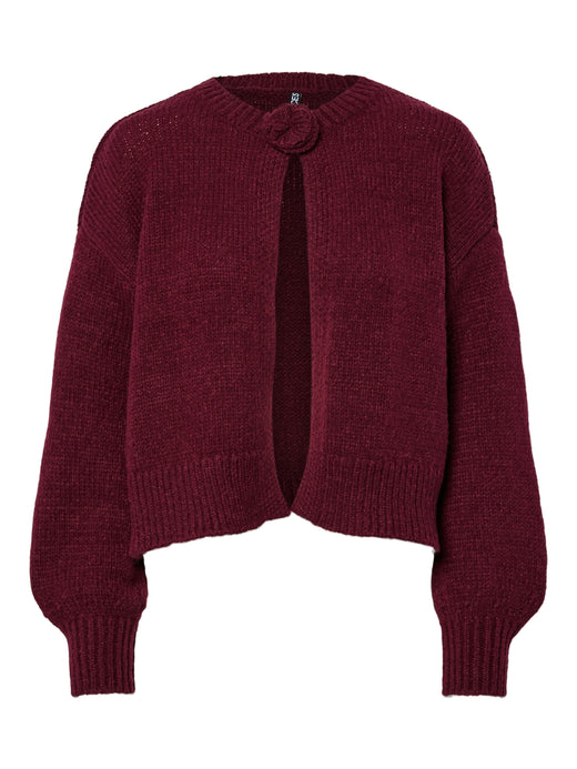 Pieces - Pcjelena Ls O-Neck Knit Cardigan - 4848844 Tawny Port