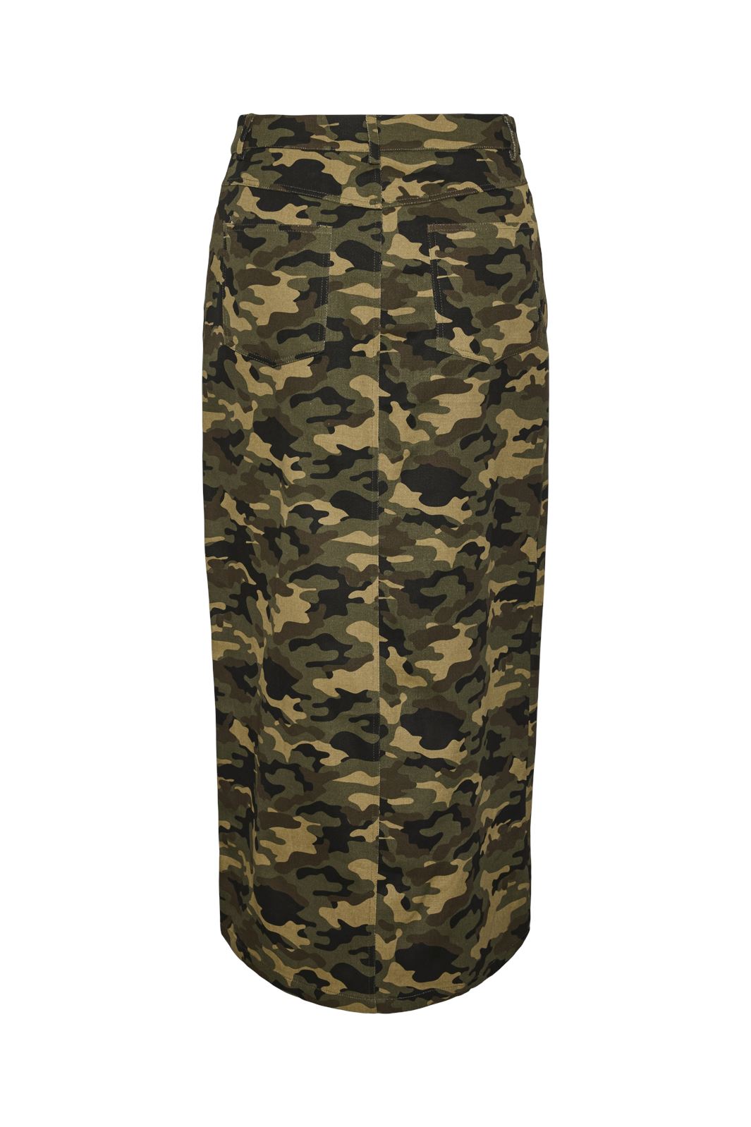 Pieces - Pcjessica Ankle Skirt Jit - 4640881 Burnt Olive Camouflage Print