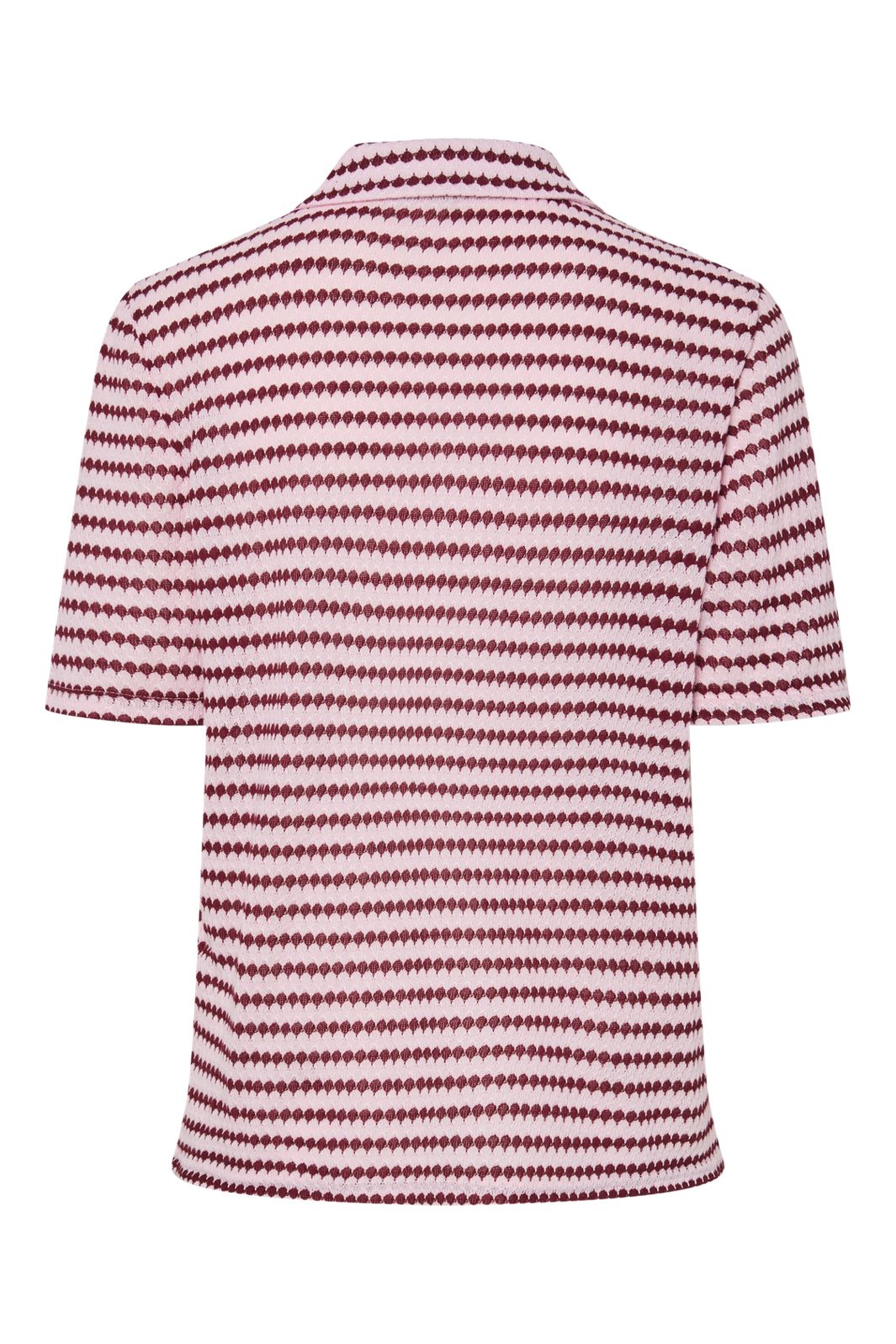 Pieces - Pcjeya Ss V-Neck Loose Polo - 4953115 Pink Tulle Port Royale