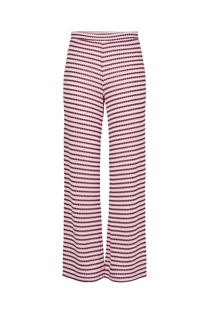 Pieces - Pcjeya Wide Knit Pant - 4953113 Pink Tulle Port Royale