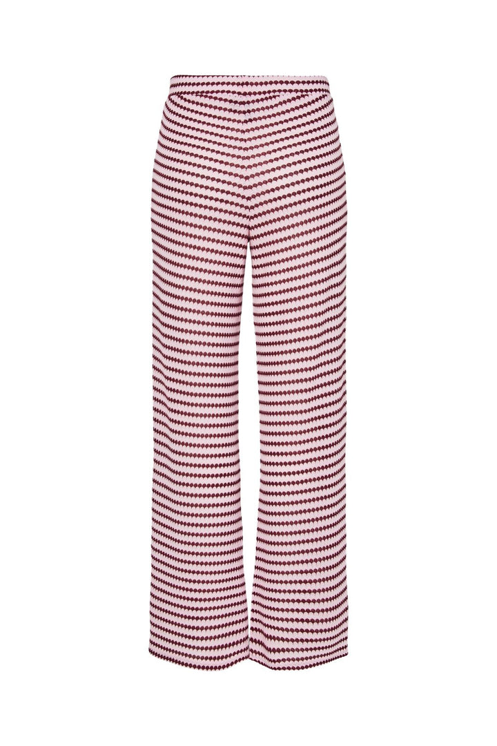 Pieces - Pcjeya Wide Knit Pant - 4953113 Pink Tulle Port Royale
