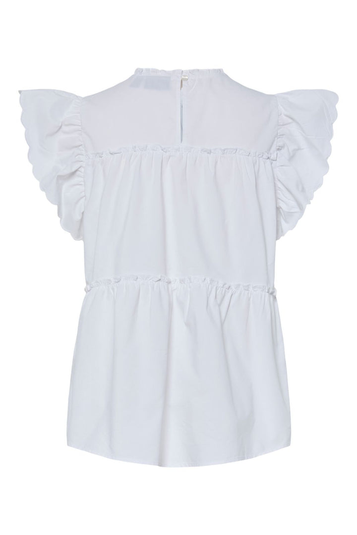 Pieces - Pcjilla Ss O-Neck Top - 4864295 Bright White