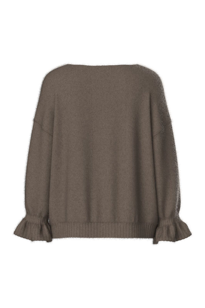Pieces - Pcjimma Ls O-Neck Tie Knit Cardigan - 4870473 Morel