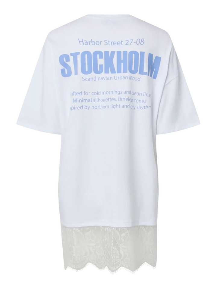 Pieces - Pcjoda Ss Oversized Tee - 5197990 Bright White Stockholm T-shirts 