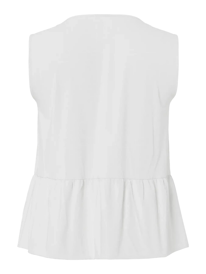 Pieces - Pcjolly Sl Tie Top - 4904304 Bright White Toppe 