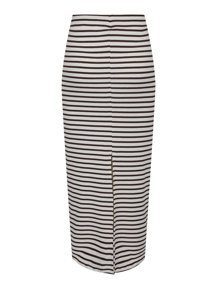 Pieces - Pcjuna Ankle Skirt - 4586441 Cloud Dancer Brown Nederdele 