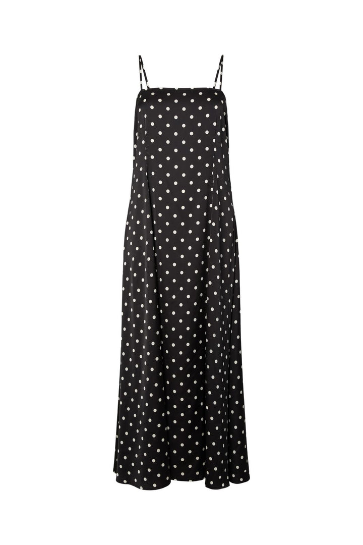 Pieces - Pcjytta Strap Ankle Satin Dress - 5052182 Black White Dots