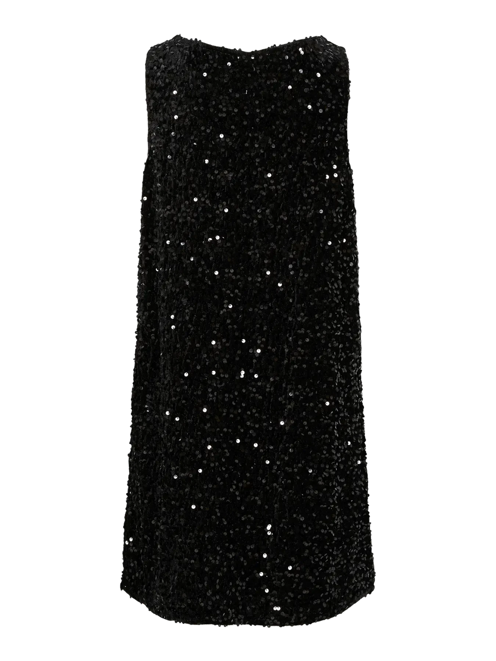 Pieces - Pckam Sl Tank Rev. Mini Dress - 4859019 Black Black Sequins Kjoler 