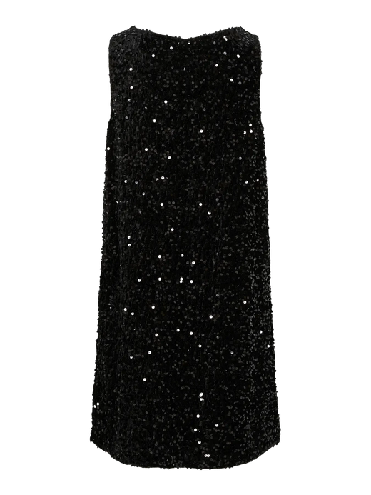 Pieces - Pckam Sl Tank Rev. Mini Dress - 4859019 Black Black Sequins Kjoler 