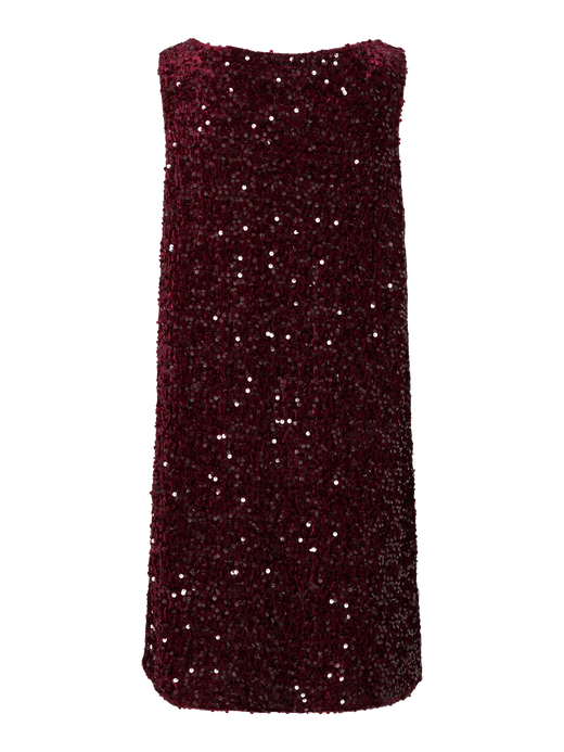 Pieces - Pckam Sl Tank Rev. Mini Dress - 4859169 Tawny Port Tawney Port Sequins Kjoler 