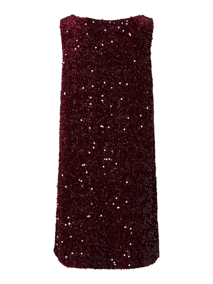 Pieces - Pckam Sl Tank Rev. Mini Dress - 4859169 Tawny Port Tawney Port Sequins Kjoler 