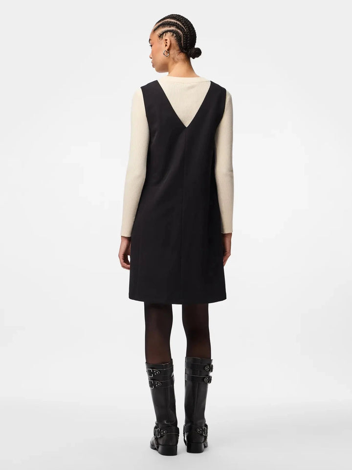 Pieces - Pckamil Sl Spencer Dress - 4899735 Black Kjoler 