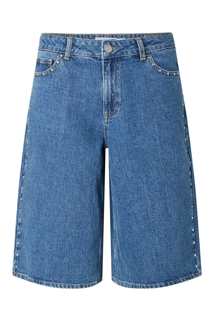 Pieces - Pckarla Denim Jorts Pp - 5040048 Medium Blue Denim