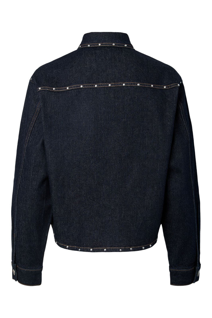 Pieces - Pckarla Ls Denim Shirt Fsy Pp - 5036289 Dark Blue Denim Rinse