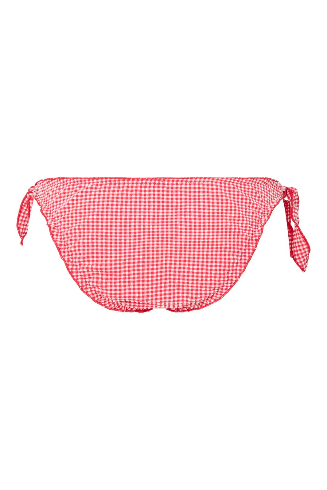 Pieces - Pckia Frill Tie Edge Bikini Brief - 4929177 Lychee Snow White Check