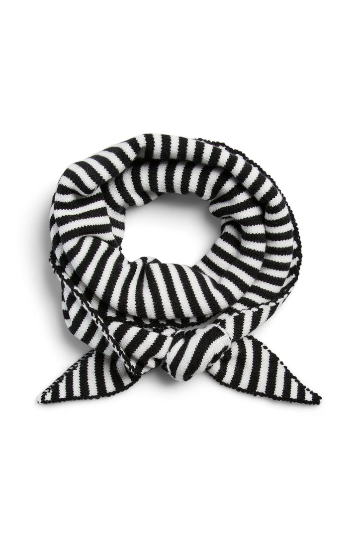 Pieces - Pckomma Triangle Scarf - 5124343 Black Bright White
