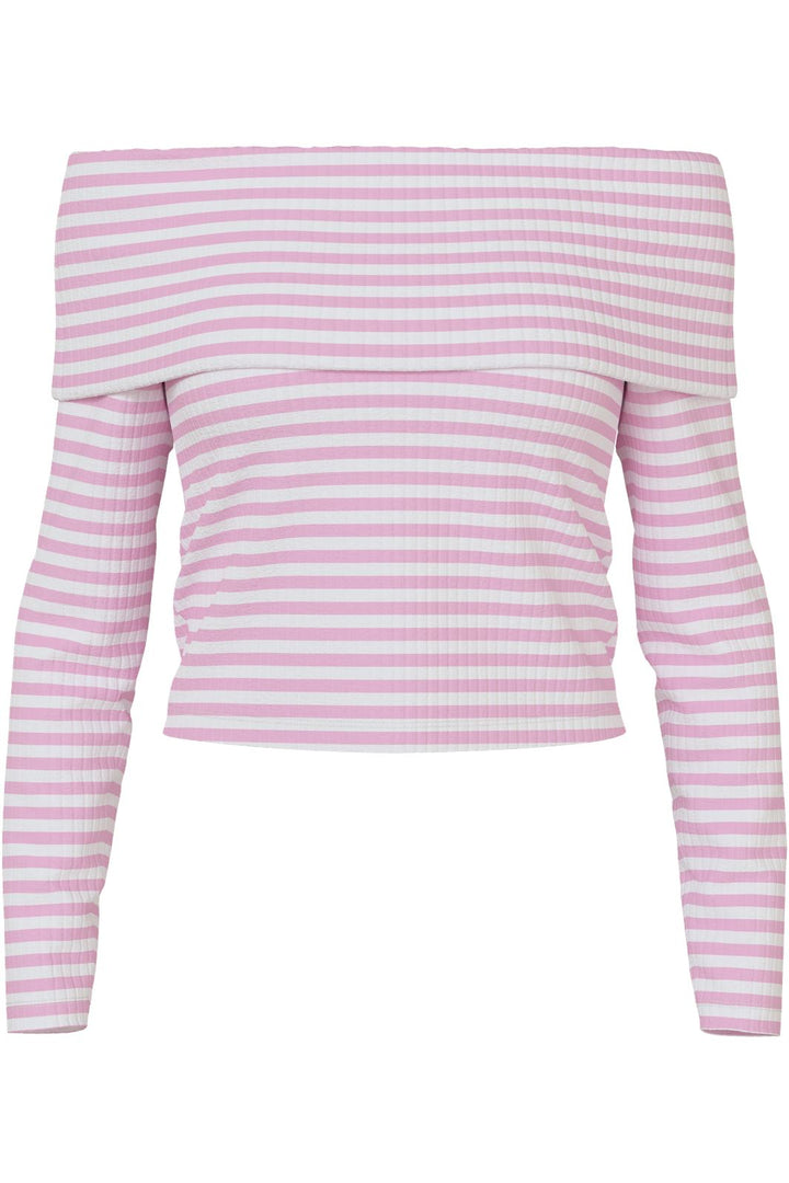 PIECES dam top PCLAYA - Bright White Black