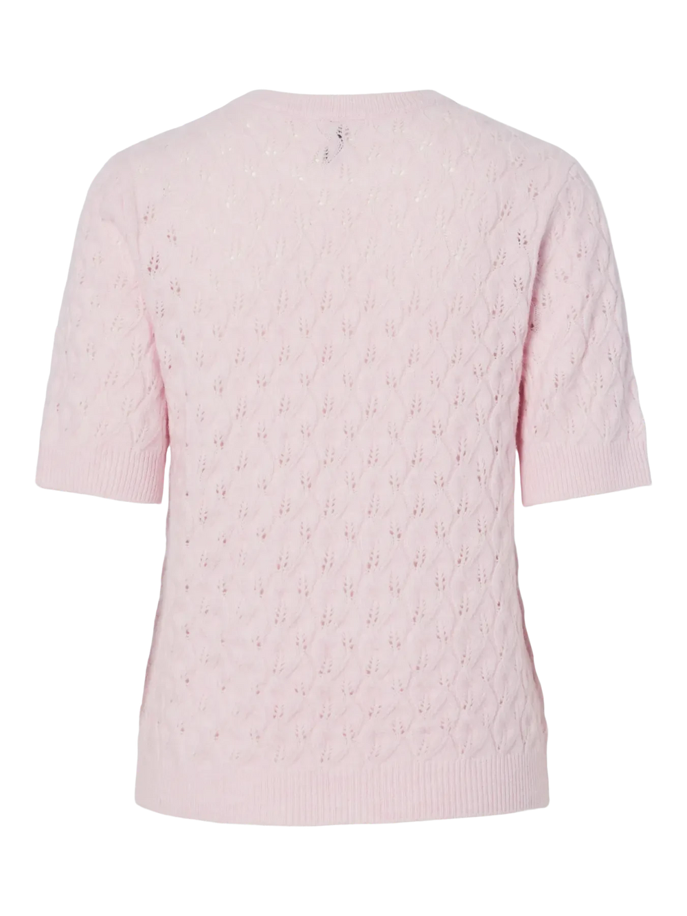 Pieces - Pclelou Ss O-Neck Knit - 4941341 Roseate Spoonbill Melange Strikbluser 
