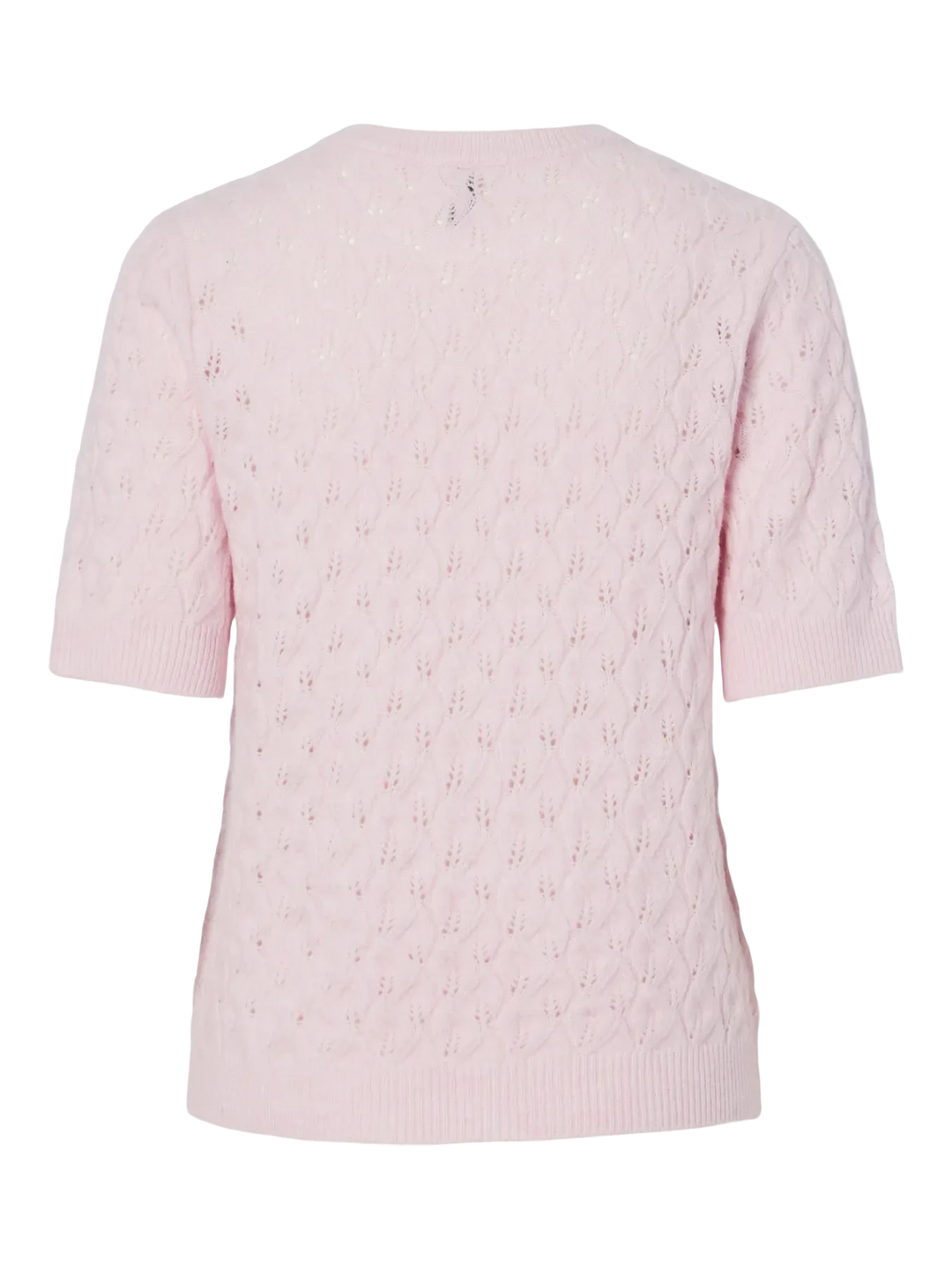Pieces - Pclelou Ss O-Neck Knit - 4941341 Roseate Spoonbill Melange Strikbluser 
