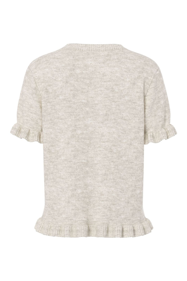 Pieces - Pclydia Ss Frill Knit Cardigan - 4965220 Birch