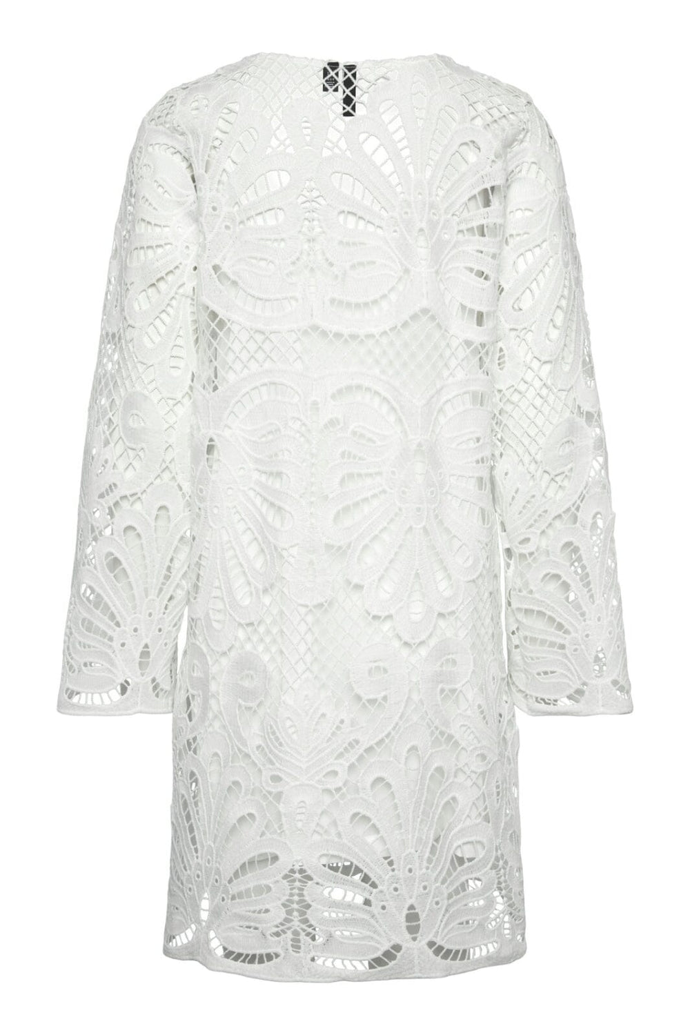 Pieces - Pclykke Ls Lace Dress - 4584681 Bright White Kjoler 