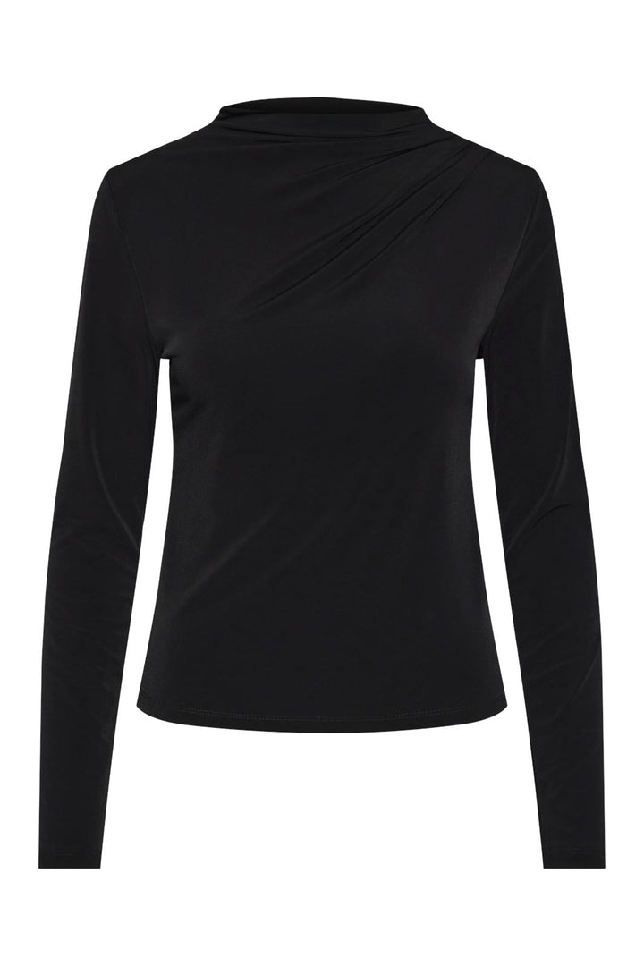 Pieces - Pcmadison Ls Draped Top - 4614503 Black