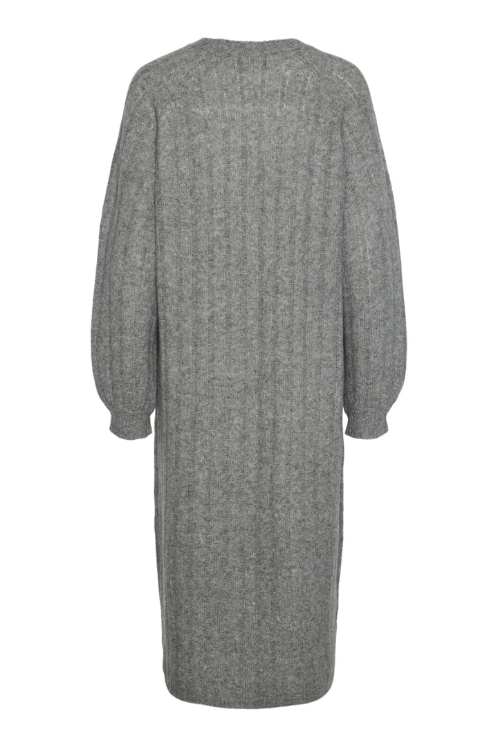 Pieces - Pcmaggy Ls Knit Dress - 4542705 Medium Grey Melange