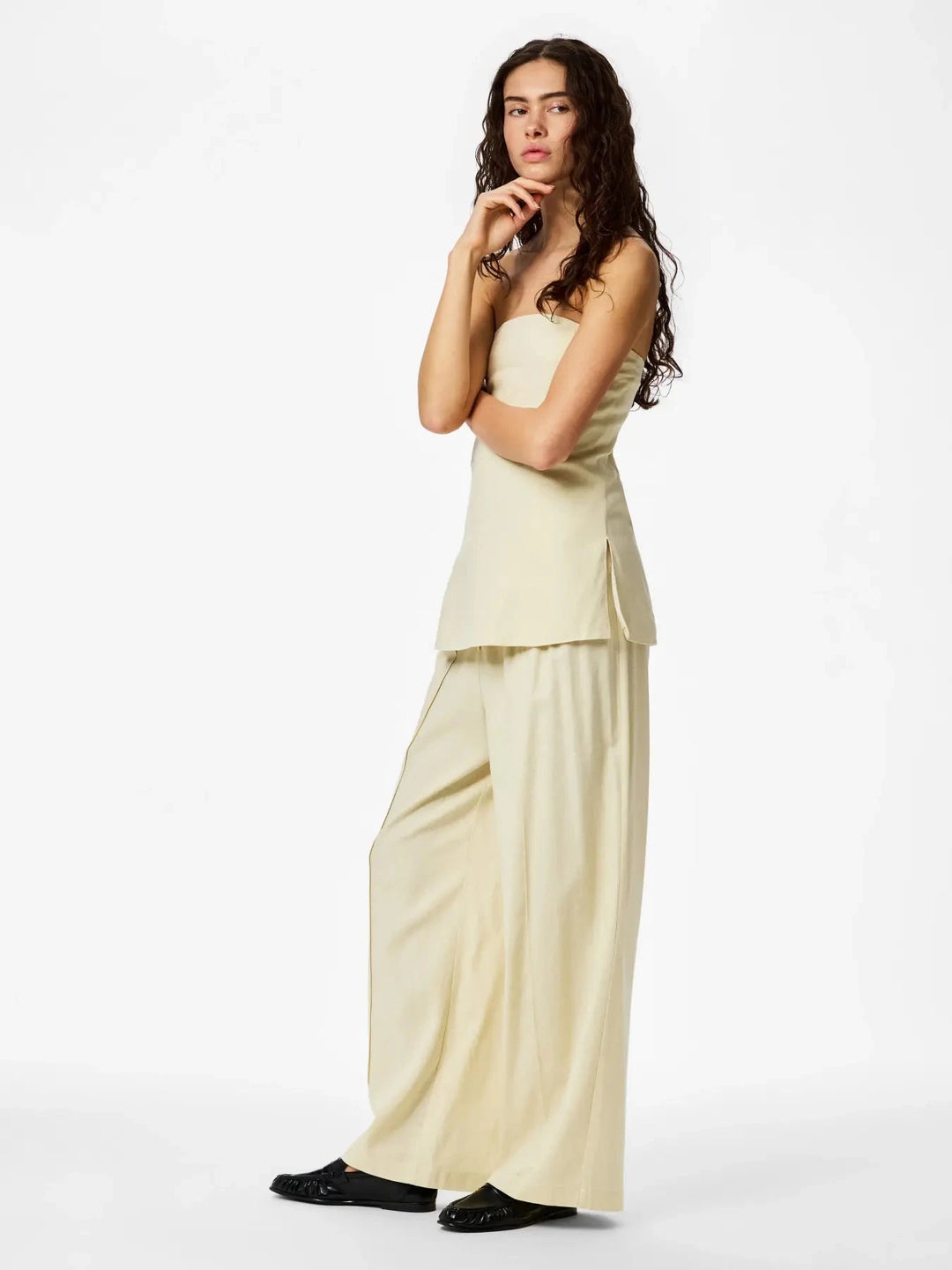 Pieces - Pcmajse Wide Pants Pp - 5040797 Birch Bukser 
