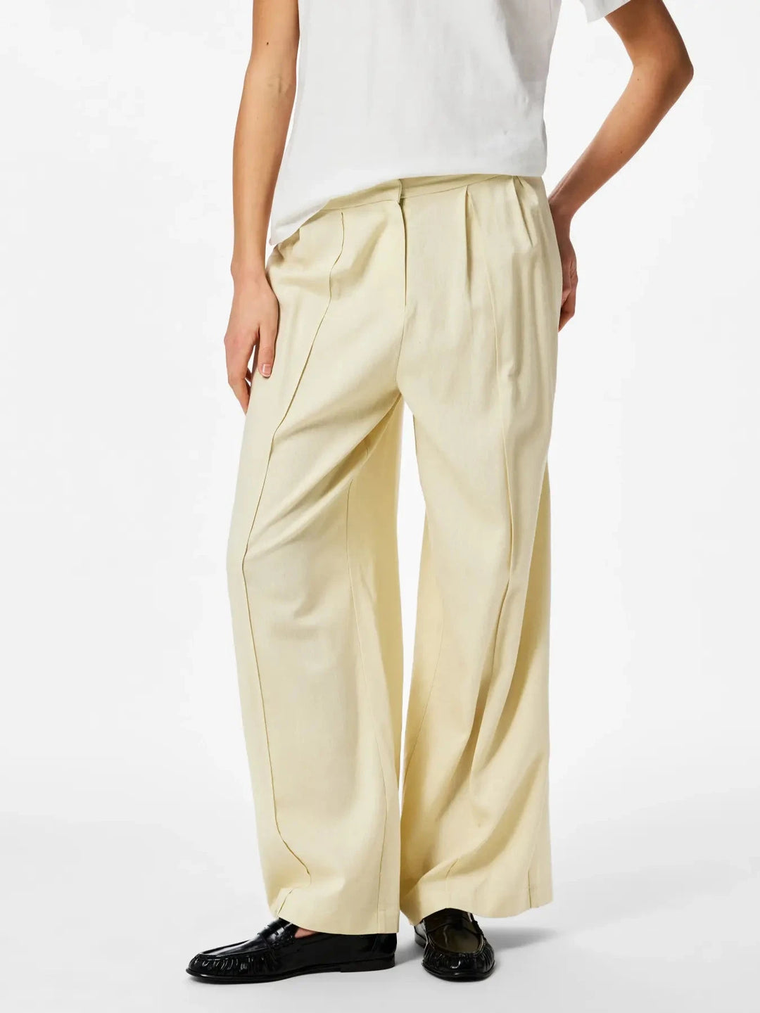 Pieces - Pcmajse Wide Pants Pp - 5040797 Birch Bukser 
