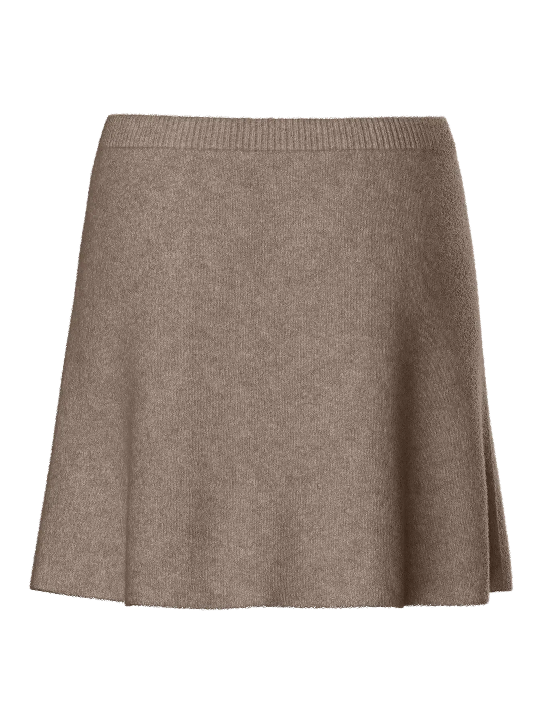 Pieces - Pcmalou Knit Skirt Pwp - 4885769 Taupe Gray Melange Nederdele 