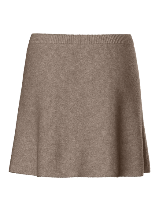 Pieces - Pcmalou Knit Skirt Pwp - 4885769 Taupe Gray Melange Nederdele 