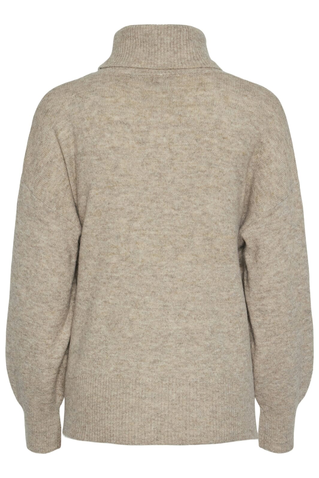 Pieces - Pcmalou Ls Rollneck Knit - 4550247 Taupe Gray Melange