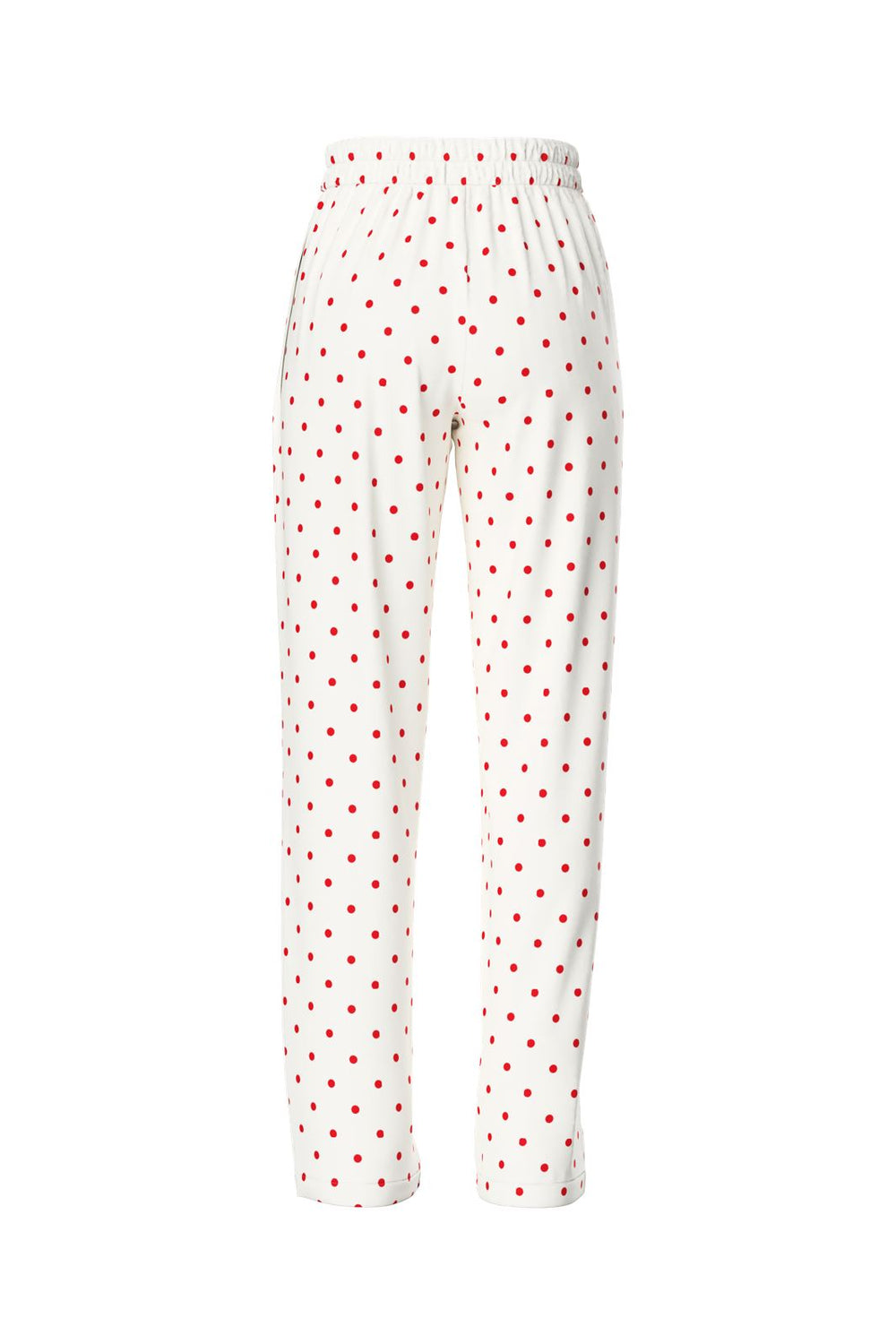 Pieces - Pcmalou Straight Pant - 4726122 Bright White High Risk Red Dots
