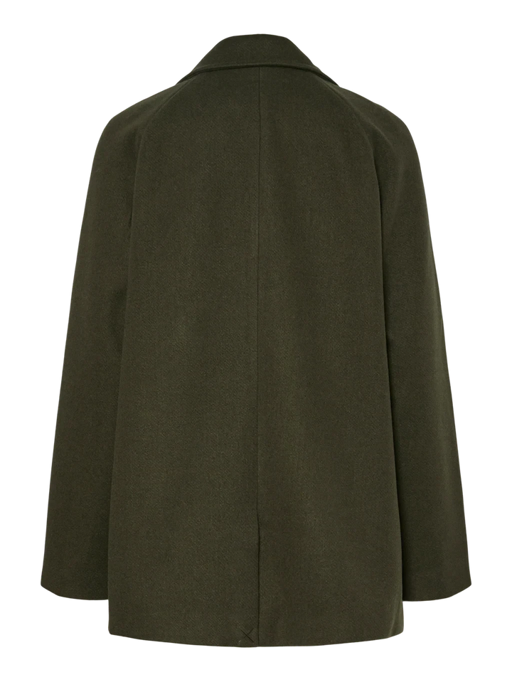 Pieces - Pcmarbel Coat - 4804036 Forest Night Frakker 