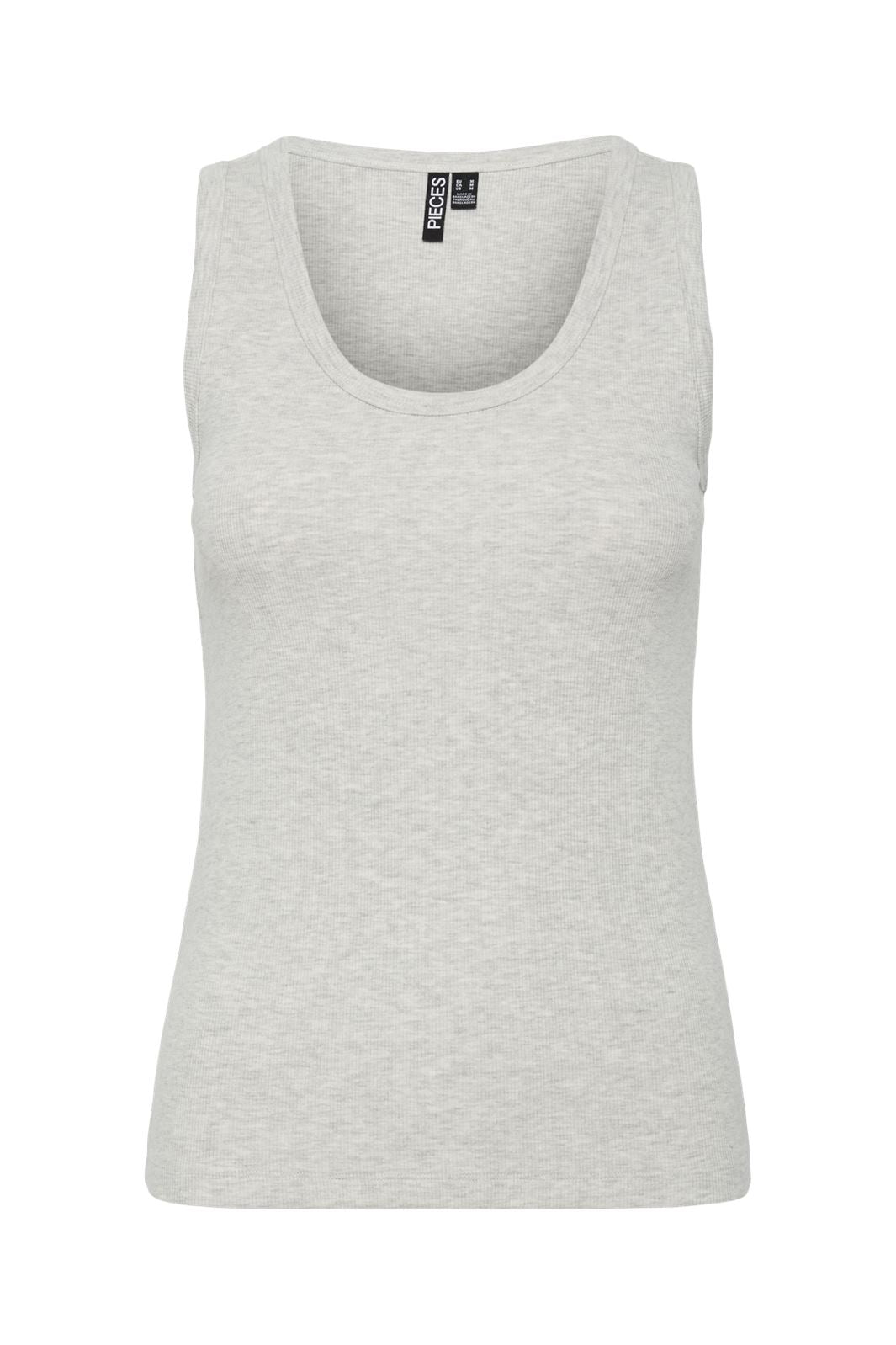 Pieces - Pcmay Tank Top - 4640358 Light Grey Melange