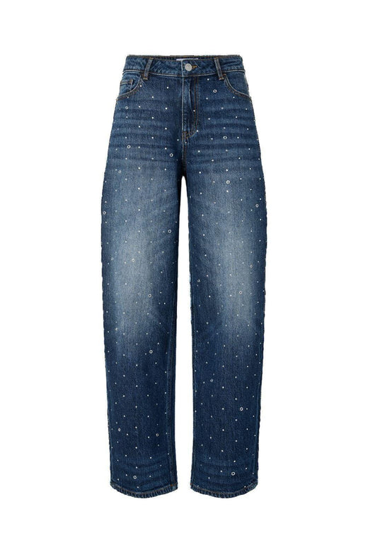 Pieces - Pcmerle Barrel Jeans Fsy Pp - 5036145 Dark Blue Denim Jeans 