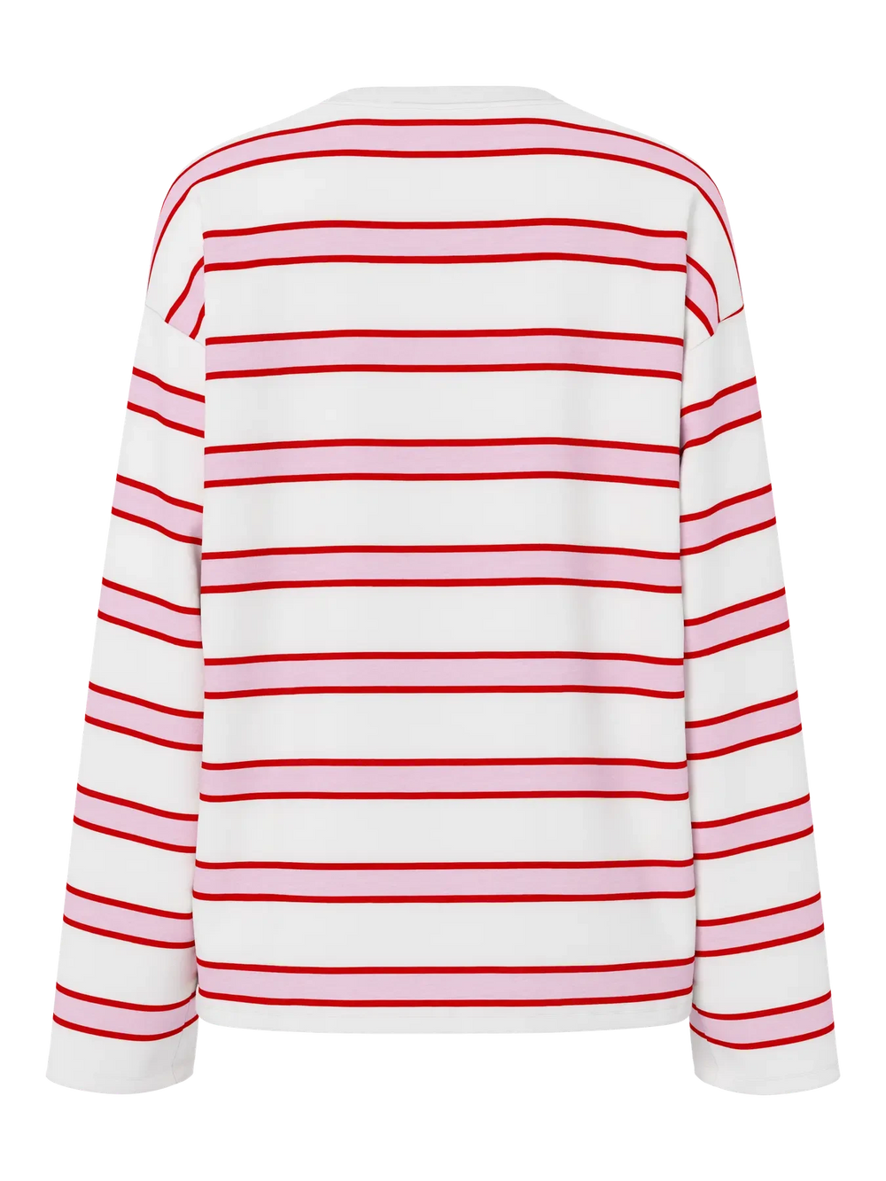 Pieces - Pcmila Ls Loose Tee - 4902153 Roseate Spoonbill Adrenaline Rush/Cloud Dancer T-shirts 