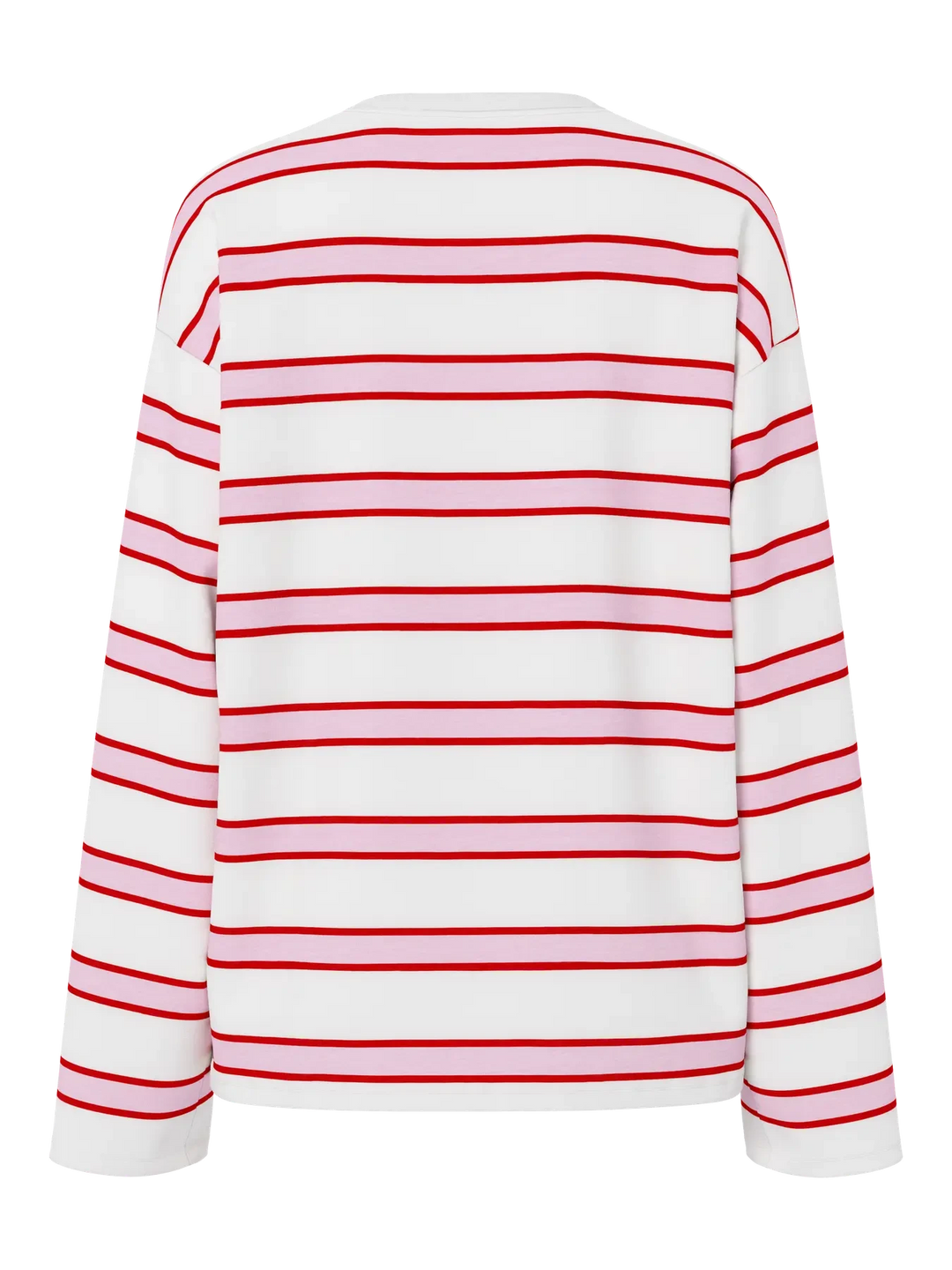 Pieces - Pcmila Ls Loose Tee - 4902153 Roseate Spoonbill Adrenaline Rush/Cloud Dancer T-shirts 