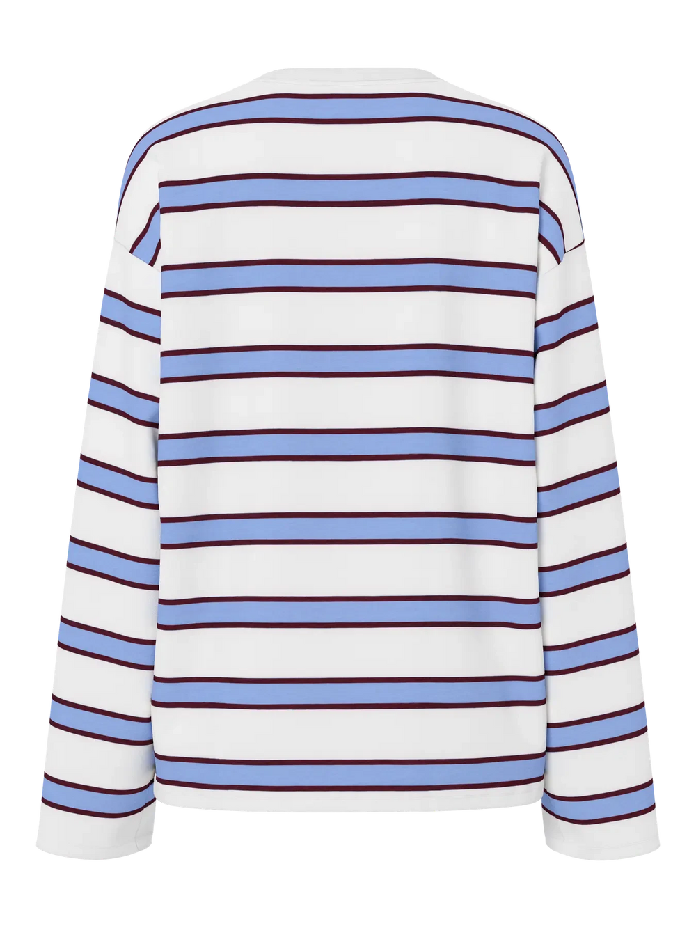 Pieces - Pcmila Ls Loose Tee - 4902154 Hydrangea Winetasting/Cloud Dancer T-shirts 