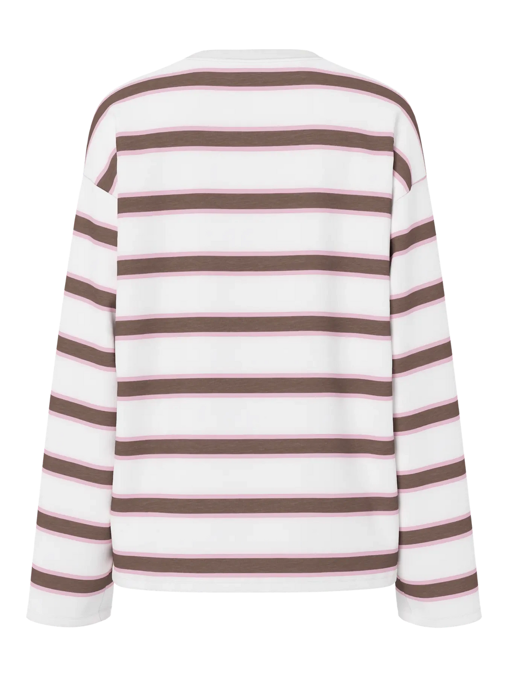 Pieces - Pcmila Ls Loose Tee - 4992999 Coffee Quartz Roseate Spoonbill/Cloud Dancer T-shirts 