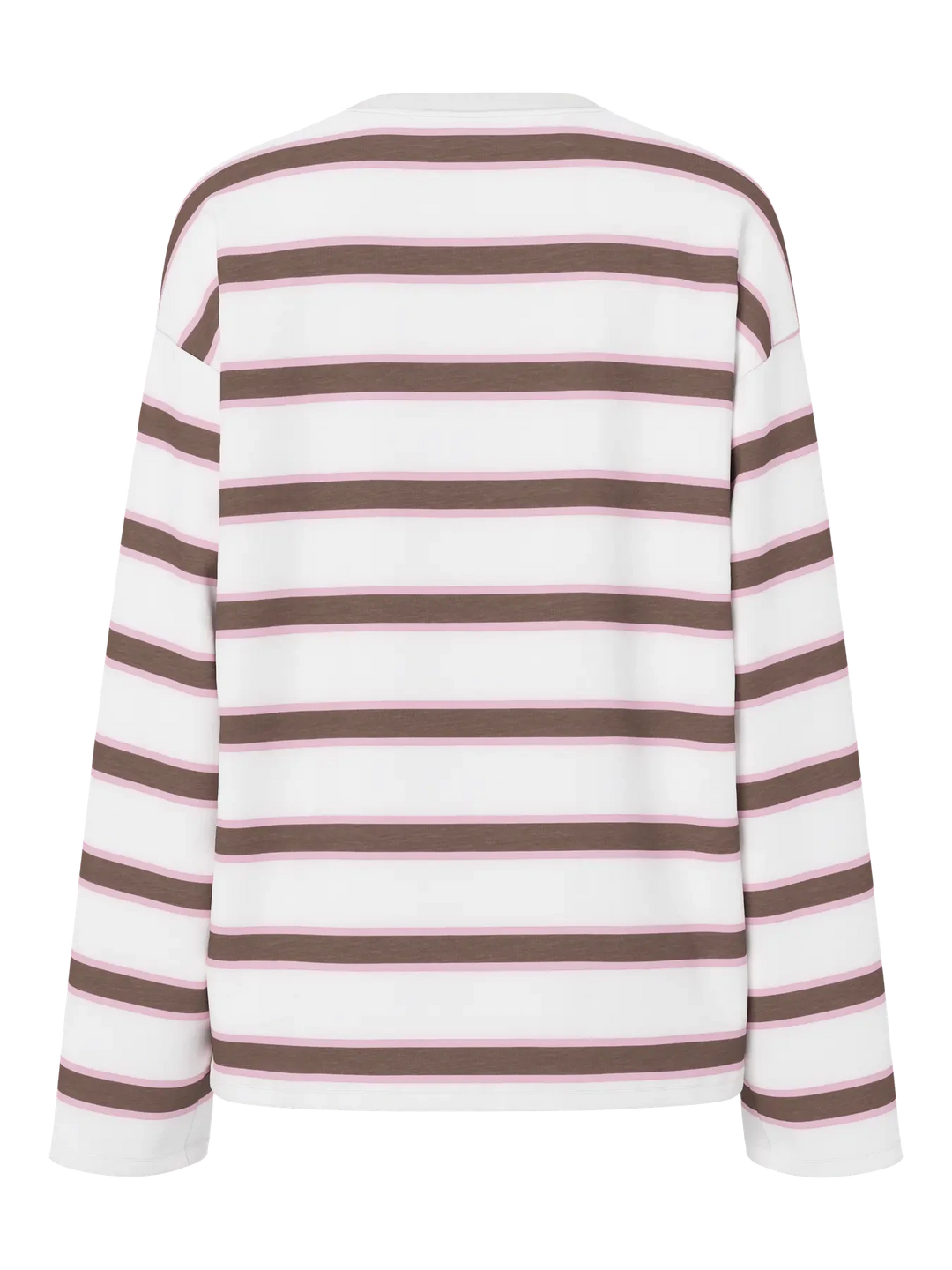 Pieces - Pcmila Ls Loose Tee - 4992999 Coffee Quartz Roseate Spoonbill/Cloud Dancer T-shirts 