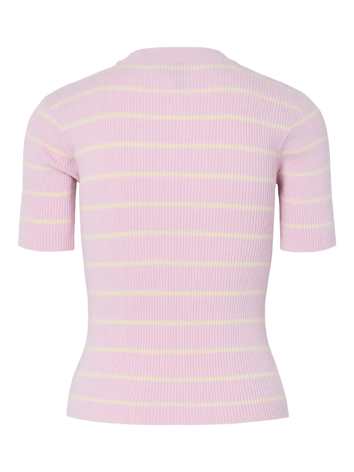 Pieces - Pcmira Ss O-Neck Knit - 4899830 Winsome Orchid Birch Narrow T-shirts 