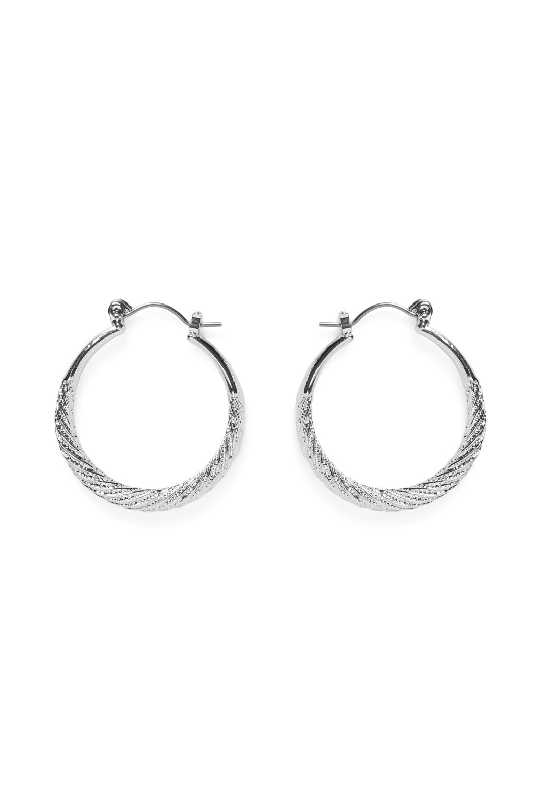 Pieces - Pcmivo Hoop Earrings Box Flow - 4531458 Silver Colour St3