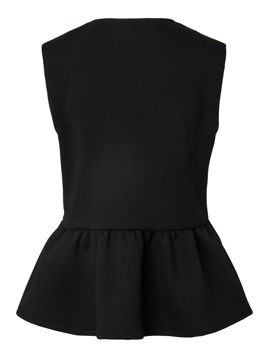 Pieces - Pcmoa Sl Button Top Pp - 5040821 Black Bluser 