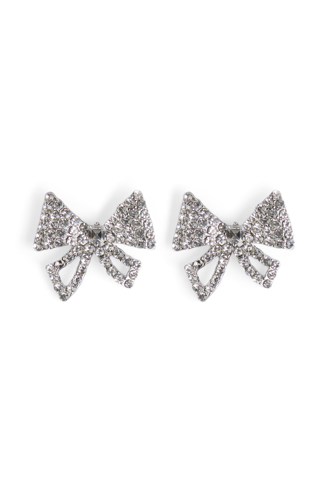 Pieces - Pcmowi Earrings - 4684450 Silver Colour Clear Stones