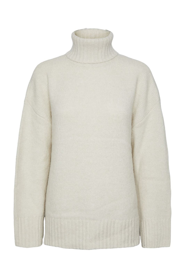 Pieces - Pcnancy Ls Loose Roll Neck Knit - 4264157 Birch