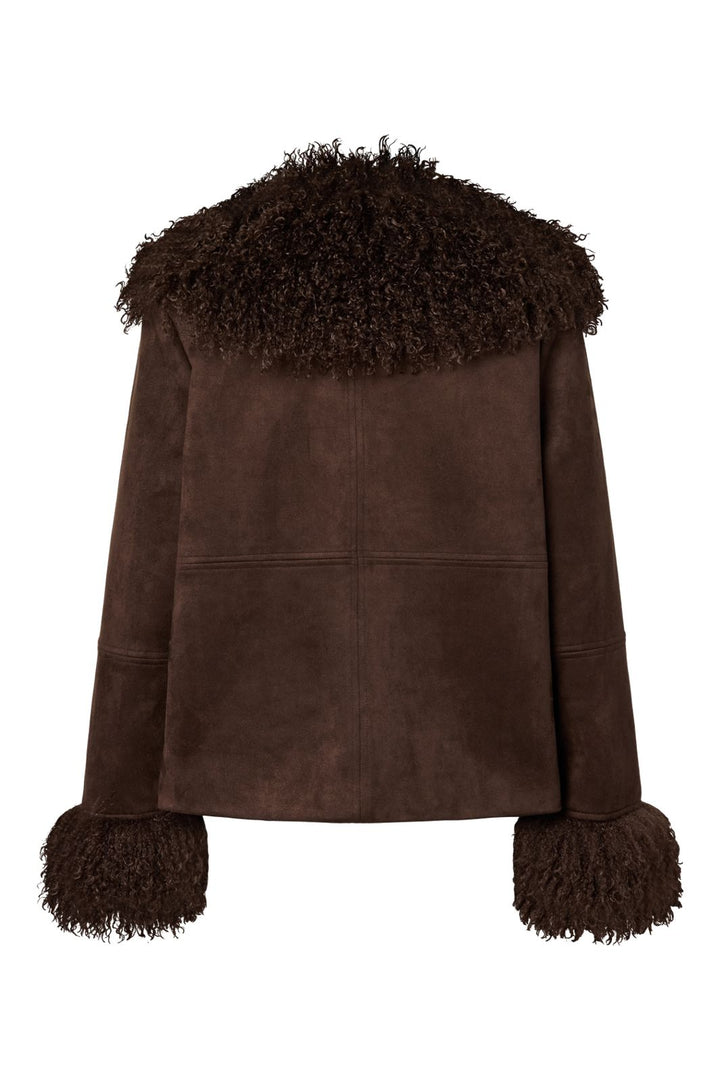 Pieces - Pcnanna Brushed Short Jacket - 5152004 Hot Fudge