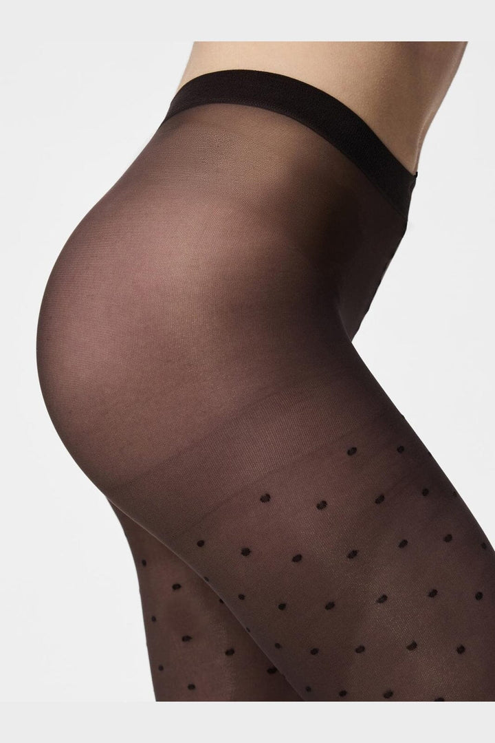 Pieces - Pcnew Nikoline 20 Den Dot Tights - 5102649 Hot Fudge