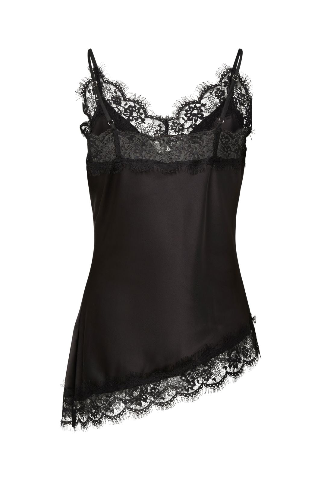 Pieces - Pcnomi Strap Satin Lace Top - 5072977 Black