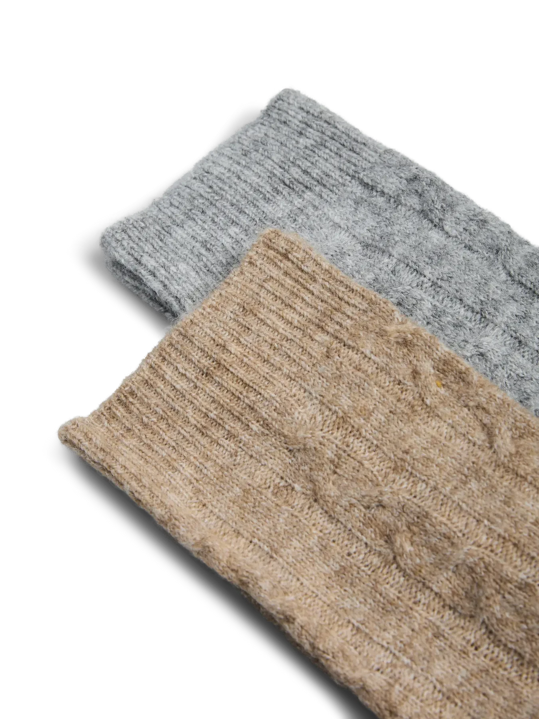 Pieces - Pcnonna Xmas Socks 2 Pack Fp - 4635286 Silver Mink Medium Grey Melange Strømper 